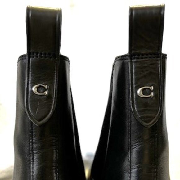 Coach black leather pull-on Dalton chelsea boots NWOT Men\'s Size 7D main image 10